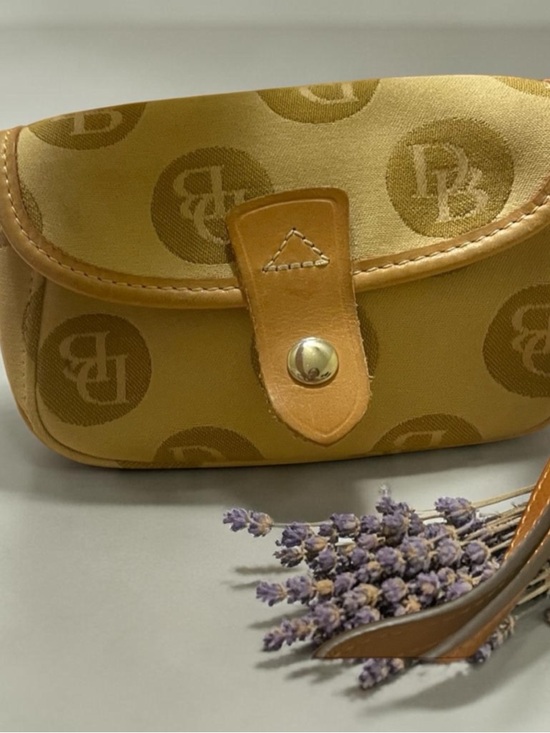 Dooney & Bourke Handbags - Dooney & Bourke Mustard Tan Monogram Crossbody